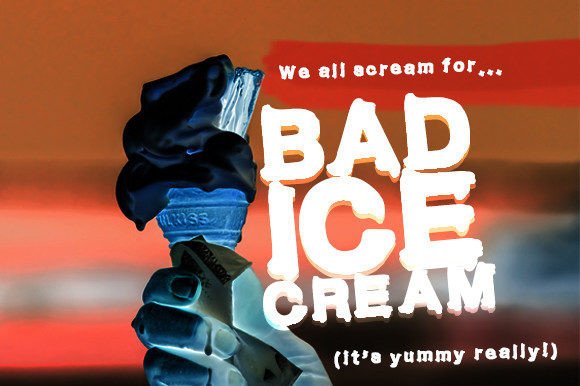 Bad Ice Cream SVG Font Bundle: A Fun Embroidery Choice