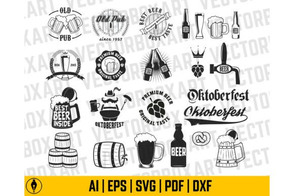 Beer Clipart Set: A Versatile Graphics Tool for Creative Crafts