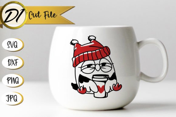 Cute and Charming Owl Hugging Coffee Graphics for Crafts