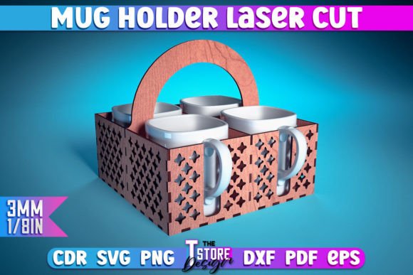 Mug Holder Laser Cut SVG for Handmade Crafts